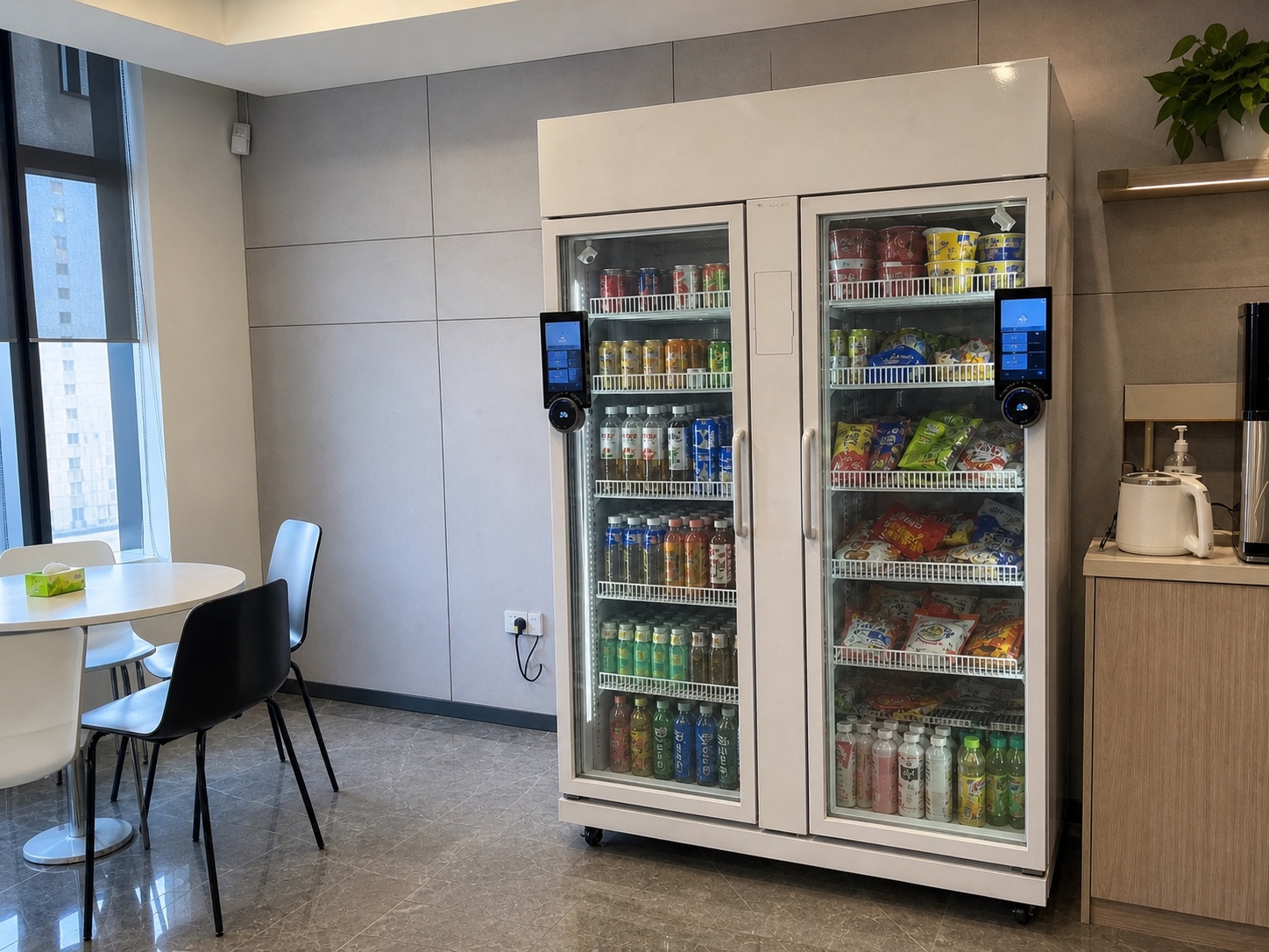 AI视觉零食柜办公场景展示